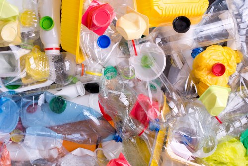 Professional waste removal team at work